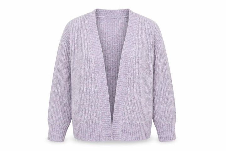 Nutmeg Womens Purple Chunky Knit Open Cardigan Size 8-10