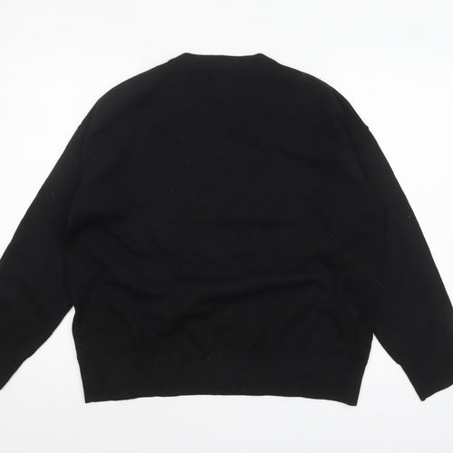 Marks and Spencer Women's Black Sequin Christmas Jumper Size M