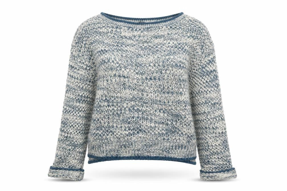 Atmosphere Women Blue Chunky Knit Boat Neck Jumper Size 14