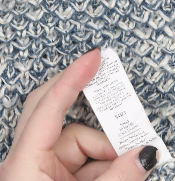 Atmosphere Women Blue Chunky Knit Boat Neck Jumper Size 14