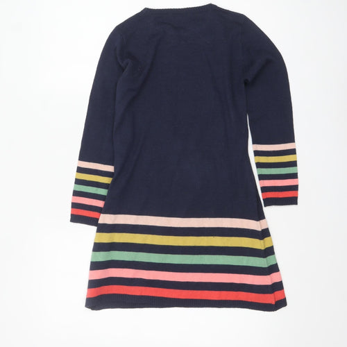 John Lewis Girls Multicoloured Stripe Knit Sweater Dress 9 Years