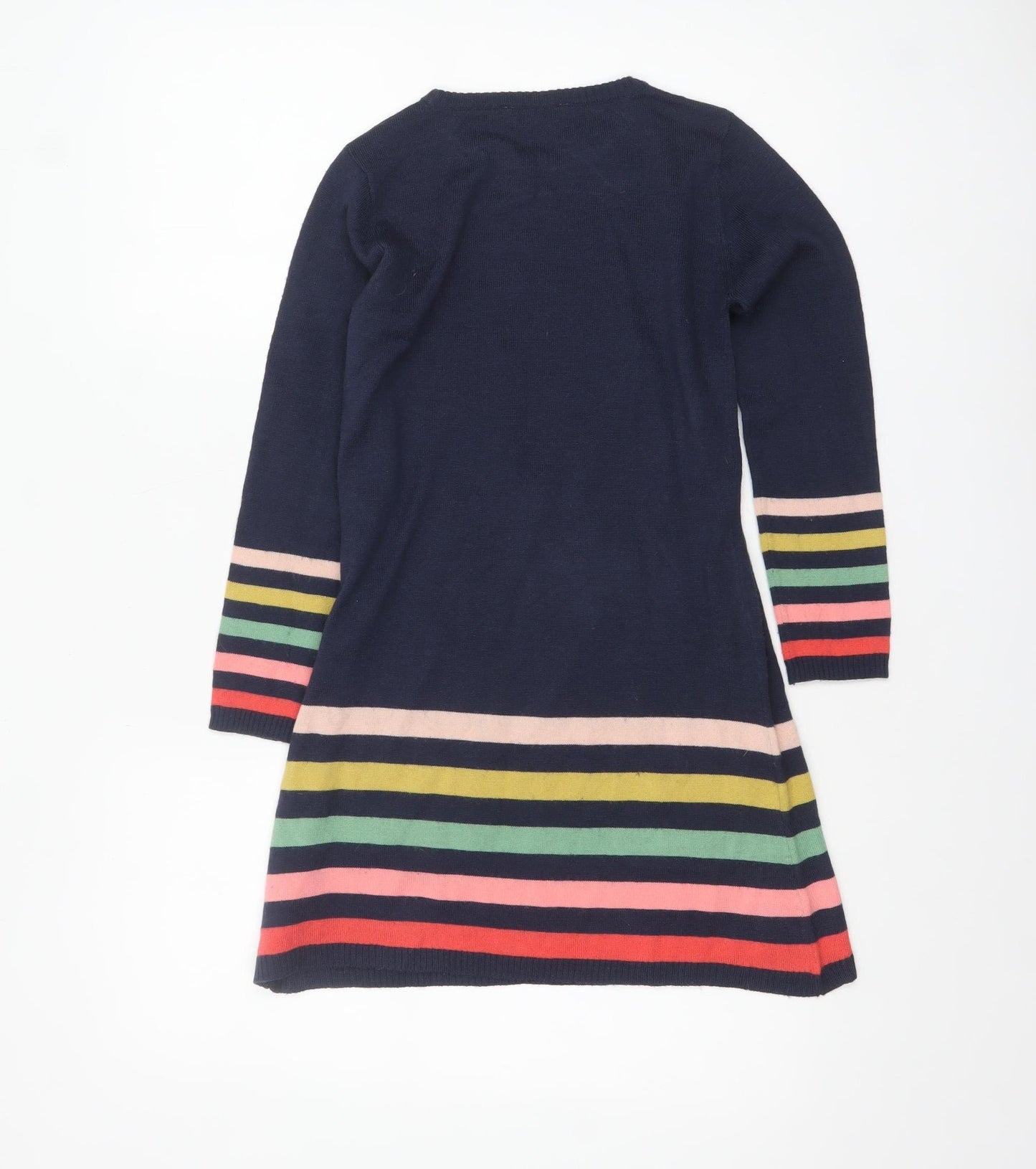 John Lewis Girls Multicoloured Stripe Knit Sweater Dress 9 Years