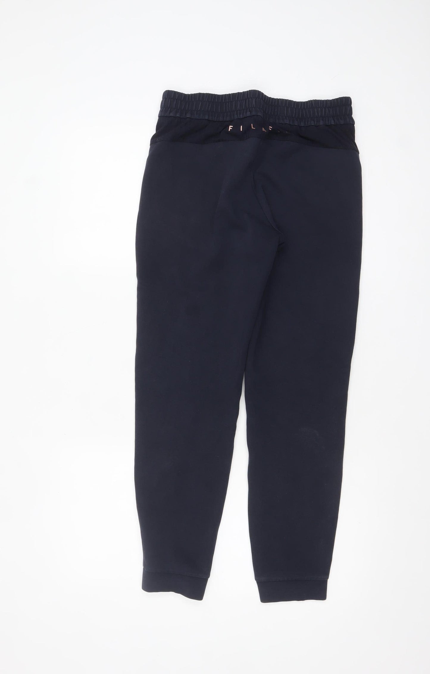 Fila Women's Black Jogger Trousers L Elastic Waist Fleece Sportswear