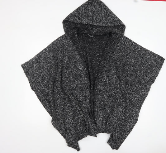 Atmosphere Women Grey Hooded Chunky Knit Cape Jumper Size S