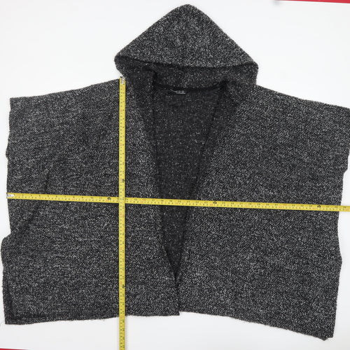 Atmosphere Women Grey Hooded Chunky Knit Cape Jumper Size S