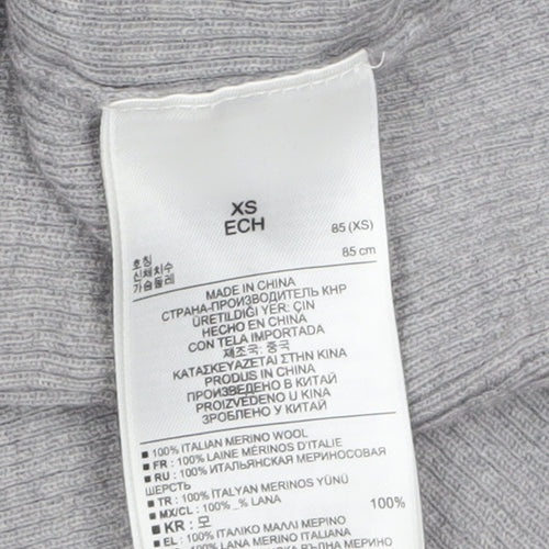 Gap Women Grey XS Cardigan 100% Merino Wool Long Sleeve Knit