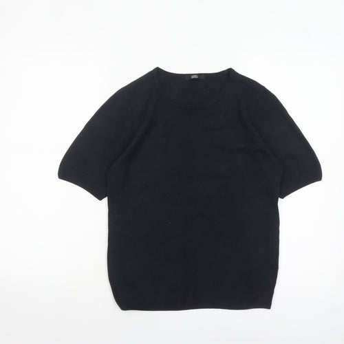 Marks and Spencer Women Blue Size 10 Short Sleeve Knit Jumper