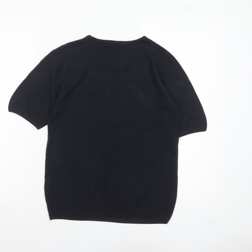 Marks and Spencer Women Blue Size 10 Short Sleeve Knit Jumper