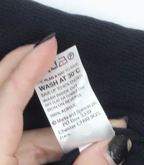 Marks and Spencer Women Blue Size 10 Short Sleeve Knit Jumper