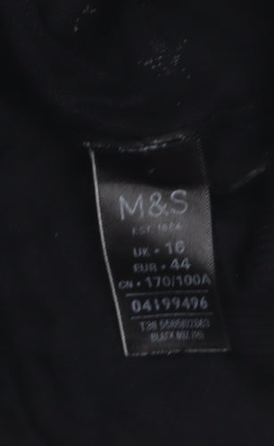 Marks and Spencer Womens Black Star Print Knit Jumper Size 10