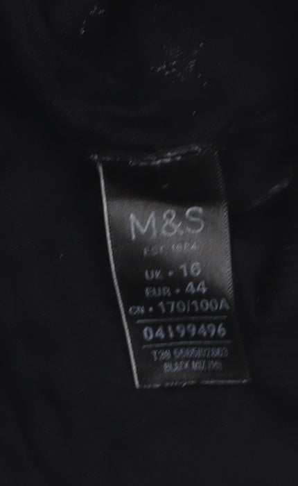 Marks and Spencer Womens Black Star Print Knit Jumper Size 10