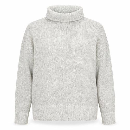 New Look Women's Grey Roll Neck Long Sleeve Knit Jumper Size M