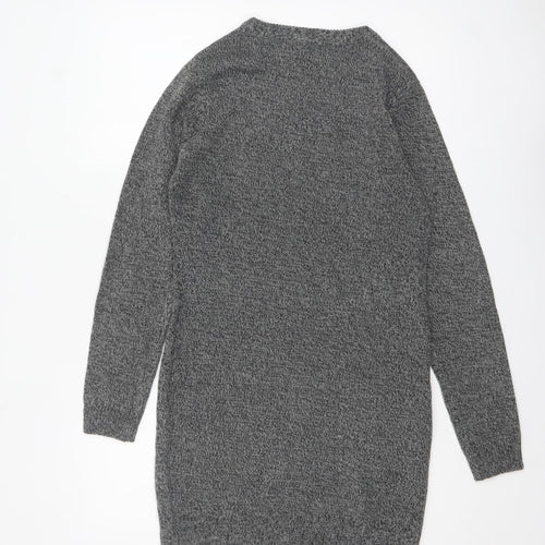 Brave Soul Women's Grey Knit Long Sleeve Pullover Jumper Size 10