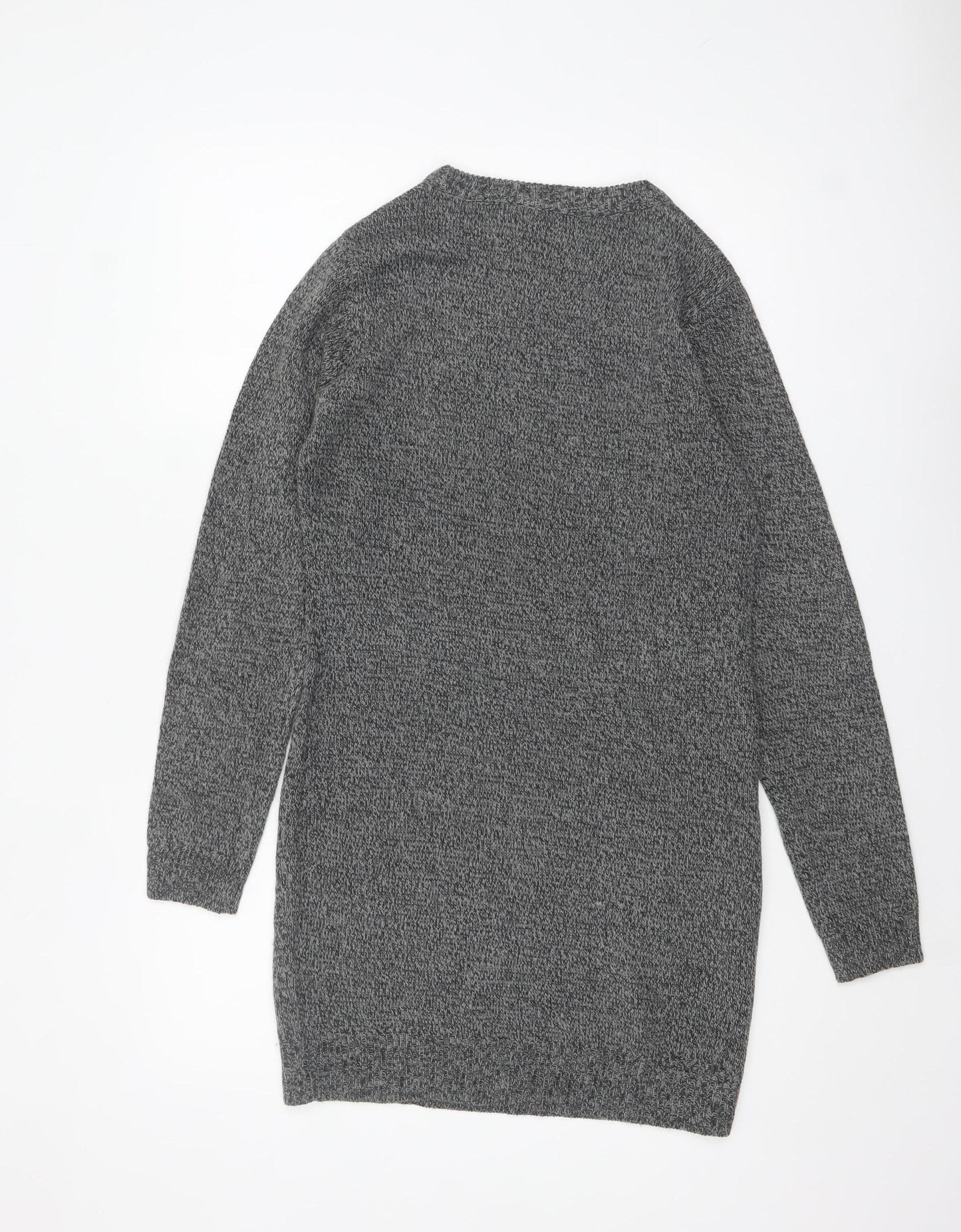 Brave Soul Women's Grey Knit Long Sleeve Pullover Jumper Size 10