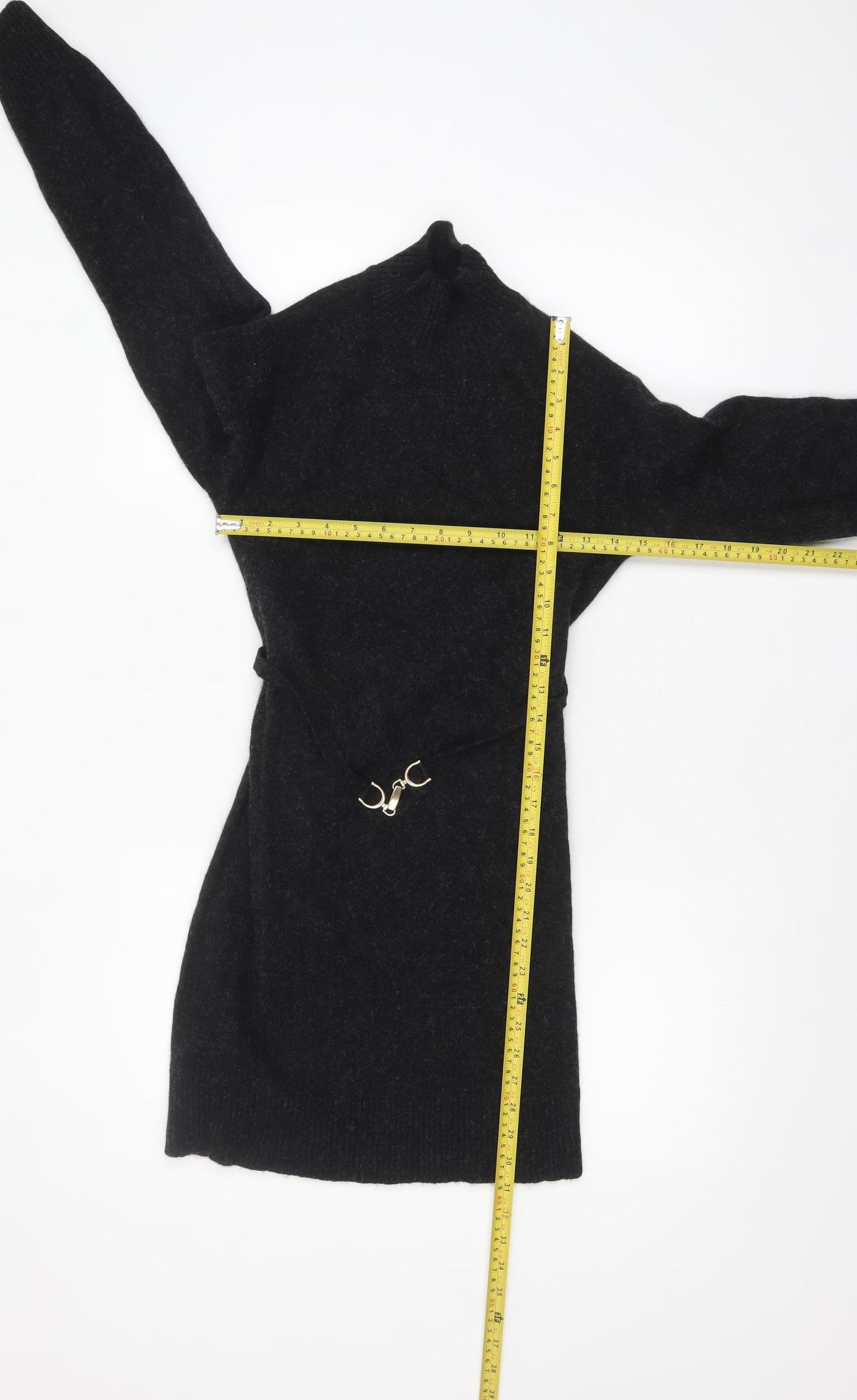Primark Women’s Black High Neck Jumper Dress XS Knit Winter Style