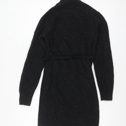 Primark Women’s Black High Neck Jumper Dress XS Knit Winter Style