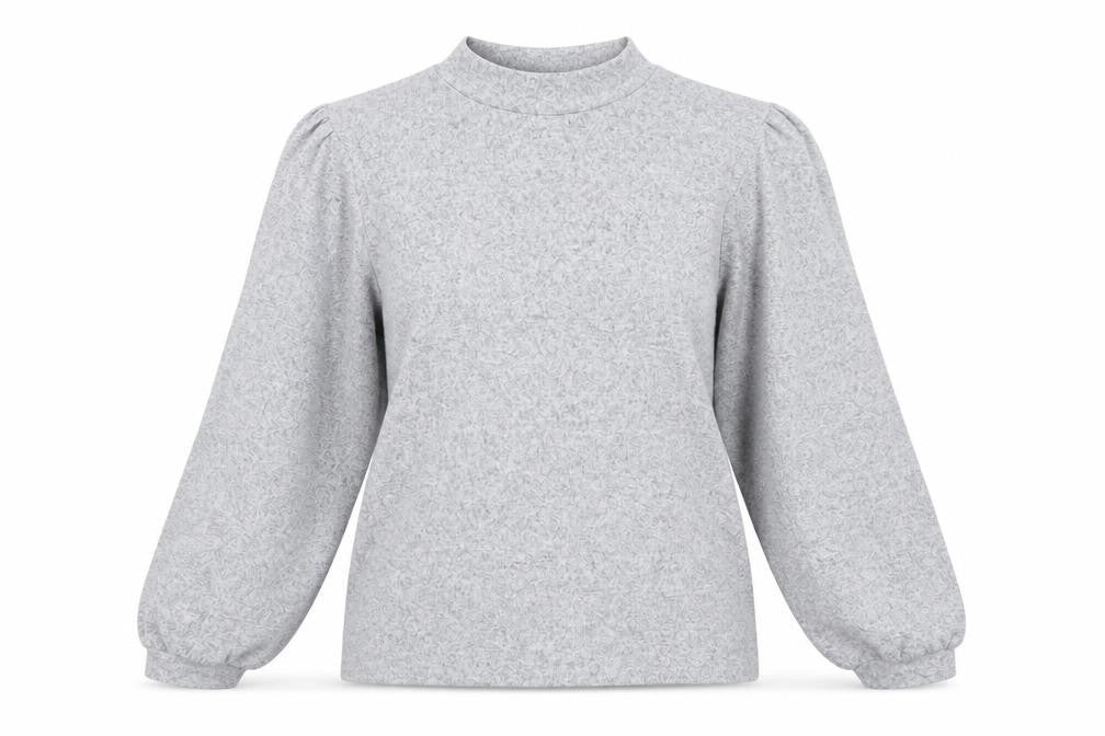 Izabel London Women's Light Grey Size 14 Mock Neck Long Sleeve Jumper