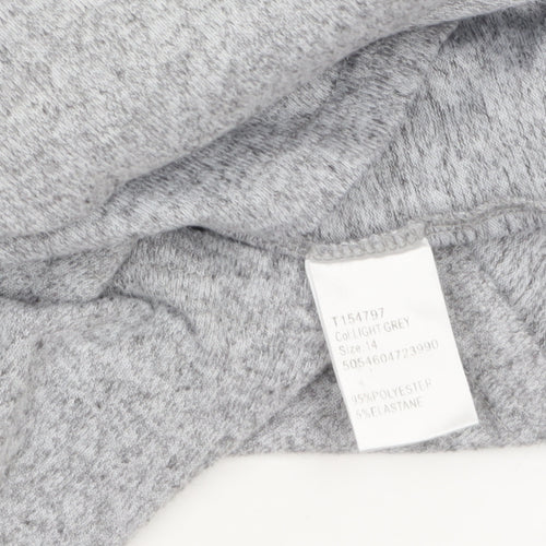 Izabel London Women's Light Grey Size 14 Mock Neck Long Sleeve Jumper