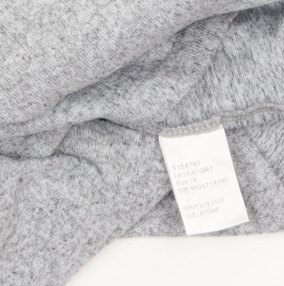 Izabel London Women's Light Grey Size 14 Mock Neck Long Sleeve Jumper