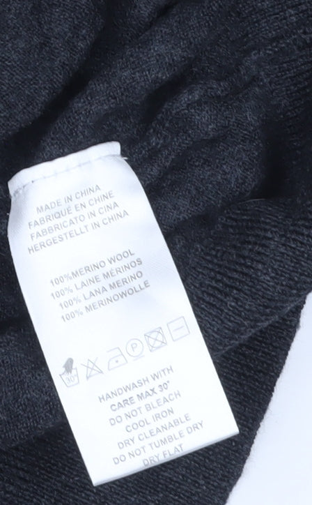 Paul Smith Men’s Brown Grey Merino Wool Pullover Jumper XL