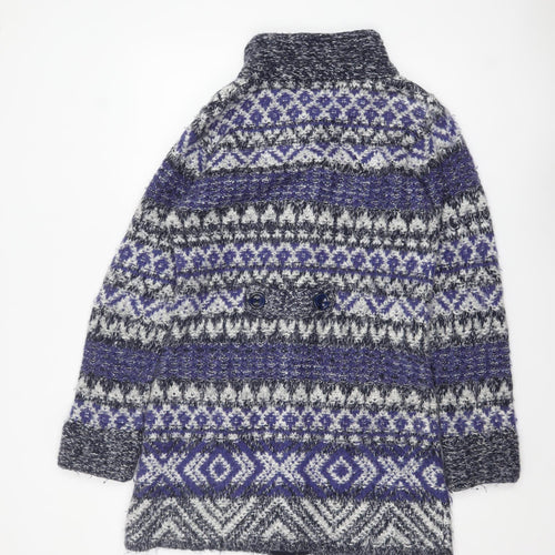 Marks and Spencer Per Una Women’s Blue Fair Isle Knit Cardigan M