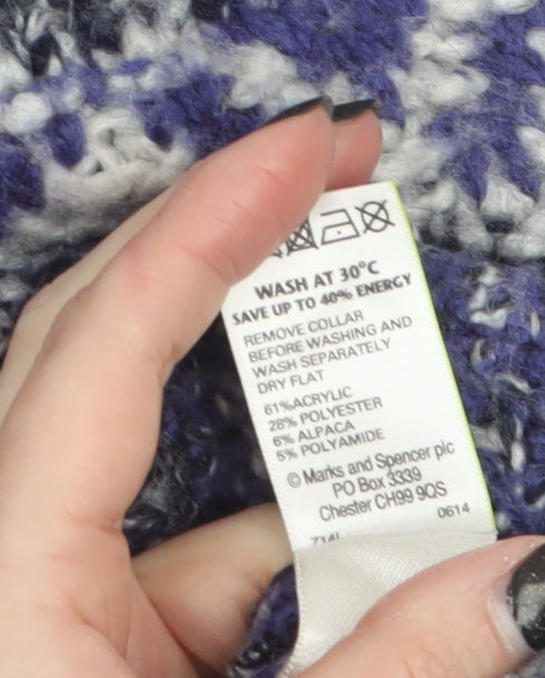 Marks and Spencer Per Una Women’s Blue Fair Isle Knit Cardigan M