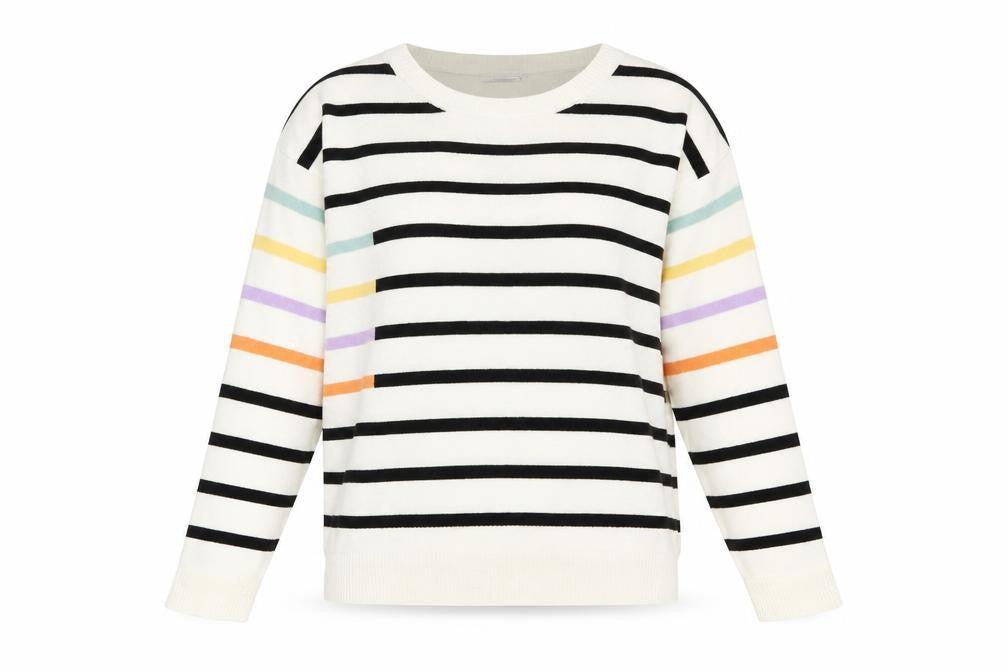 Next Womens Multicoloured Striped Acrylic Pullover Jumper M