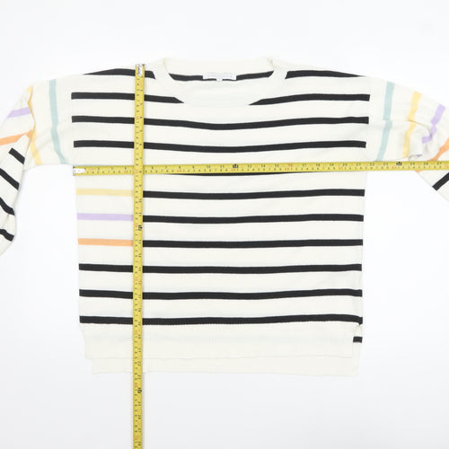 Next Womens Multicoloured Striped Acrylic Pullover Jumper M