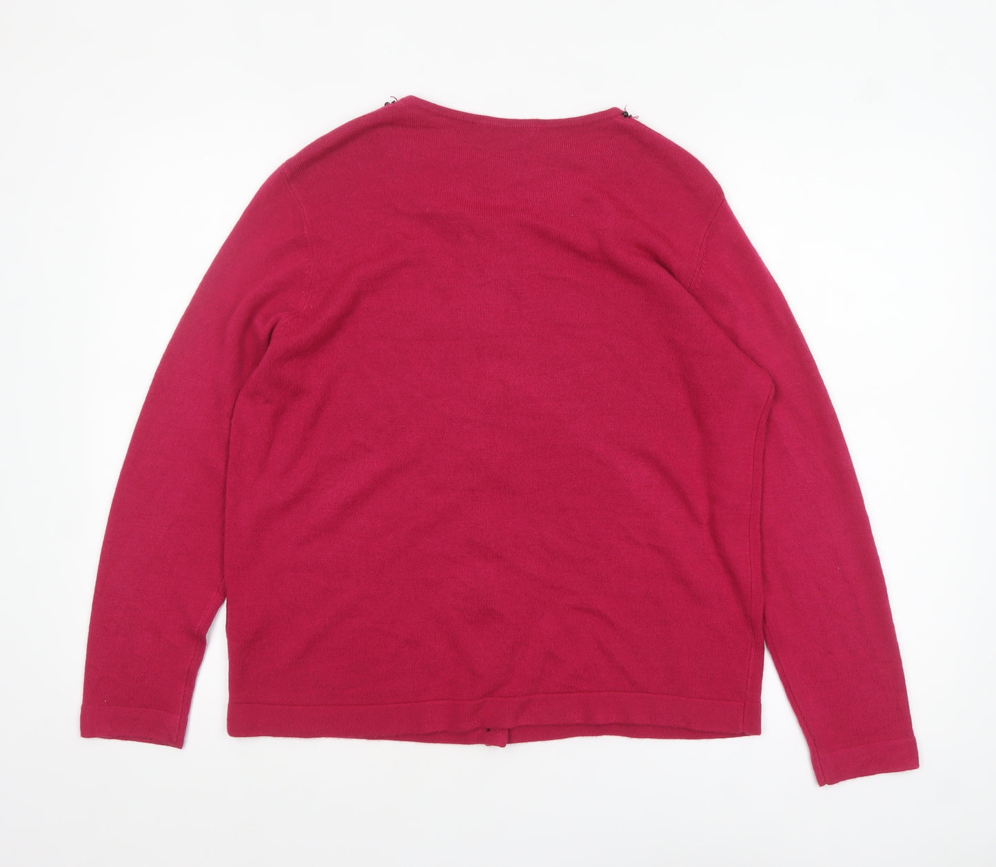 Marks and Spencer Women's Pink Beaded Cardigan Size 18