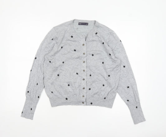 Marks and Spencer Women’s Grey Star Print Cardigan Size 16