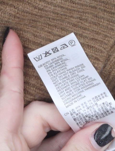 Reiss Women's Multicoloured Wool Cashmere Roll Neck Jumper M