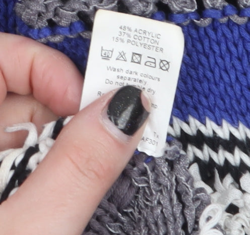 River Island Women's Multicoloured Size 10 Chunky Knit Cardigan