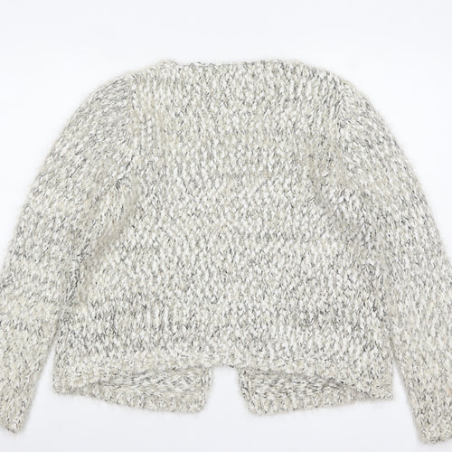 David Emanuel Women's Ivory Chunky Knit Open Cardigan Size M