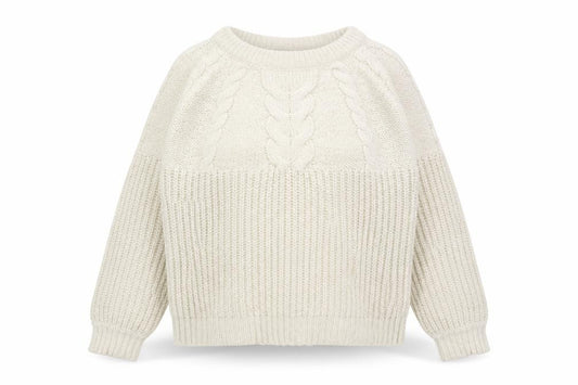 Front view of Dorothy Perkins Women’s Ivory Cable Knit jumper, size L