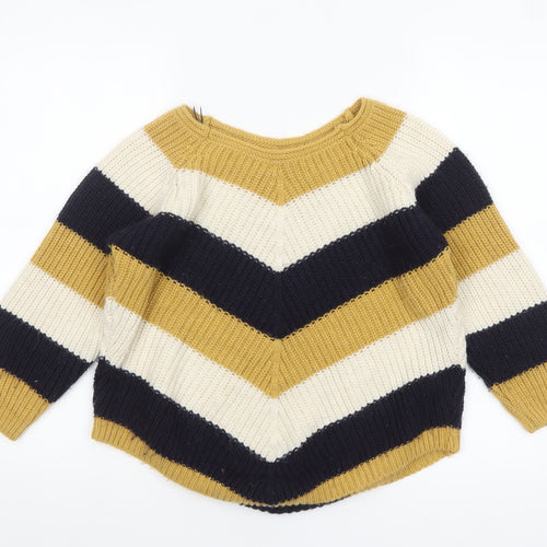 Apricot Women Multicoloured Chunky Knit Striped Jumper S