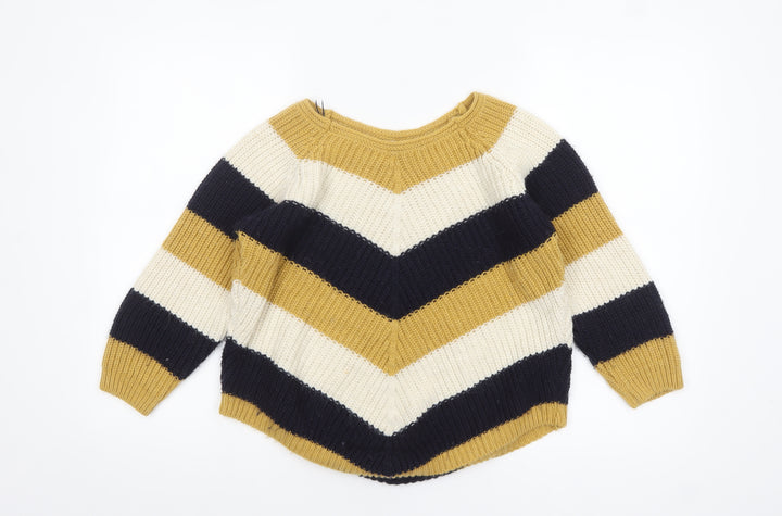 Apricot Women Multicoloured Chunky Knit Striped Jumper S