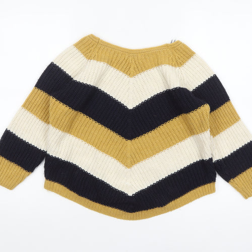 Apricot Women Multicoloured Chunky Knit Striped Jumper S