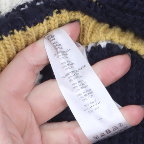 Apricot Women Multicoloured Chunky Knit Striped Jumper S