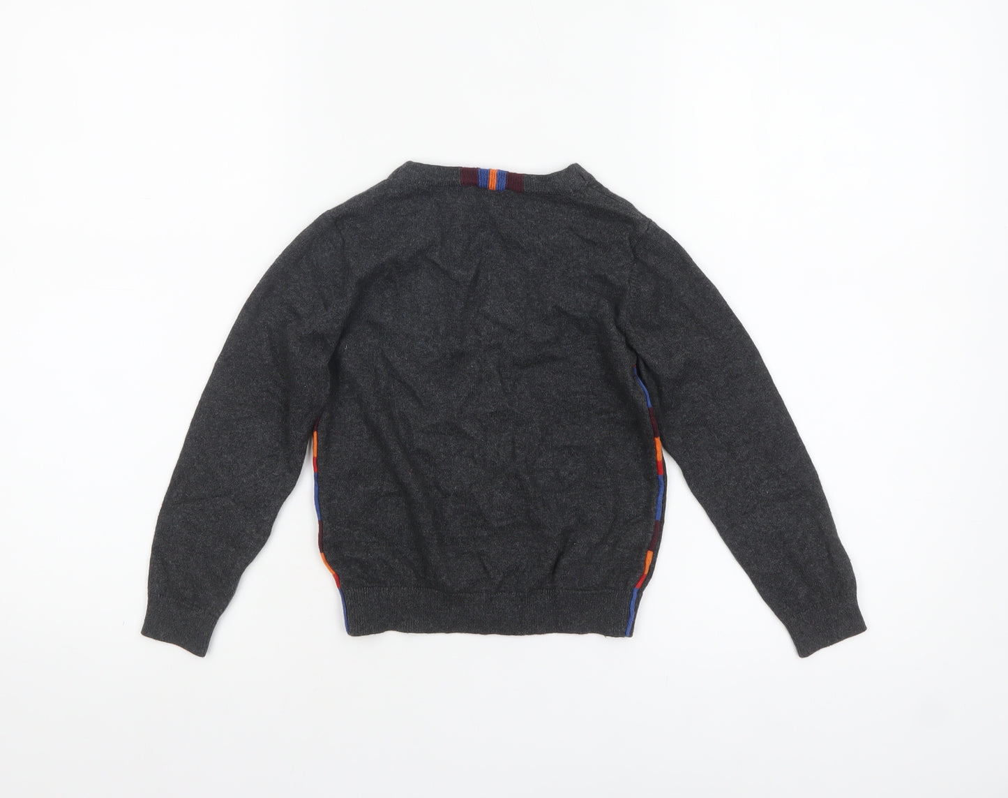 Paul Smith Junior Boys Grey Wool Cardigan 5 Years Button-Up Zebra Logo