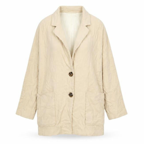 H&M Women’s Beige Linen Blend Relaxed Fit Blazer Size S