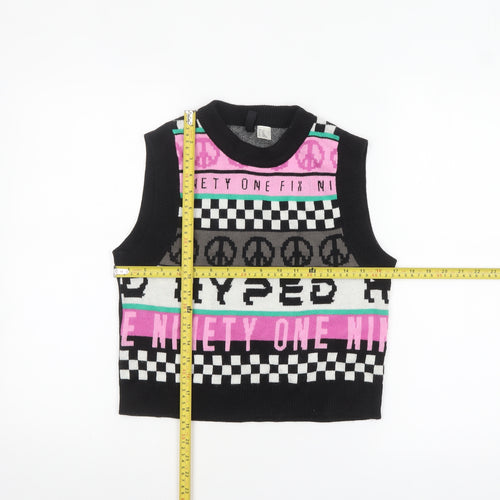 H&M Divided Women's Multicoloured Sleeveless Knit Vest 2XS