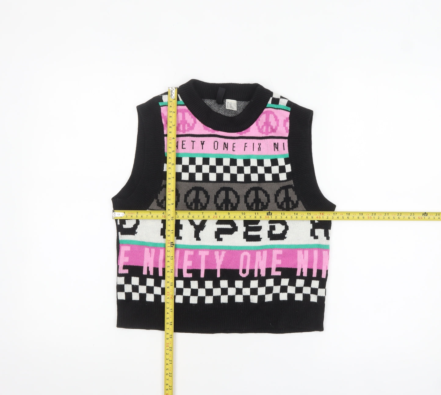 H&M Divided Women's Multicoloured Sleeveless Knit Vest 2XS