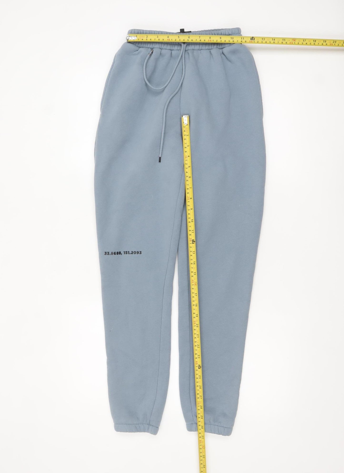 Meshki Men's Blue XS Fleece Jogger Sweatpants with Drawstring Waist