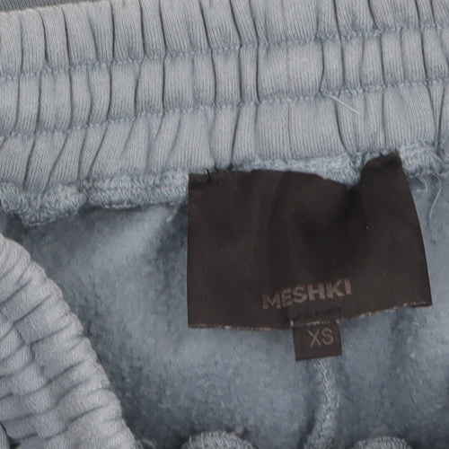 Meshki Men's Blue XS Fleece Jogger Sweatpants with Drawstring Waist