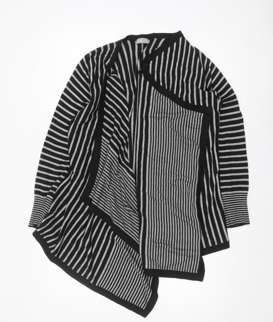 Marks and Spencer Per Una Women Black Striped Open Cardigan Size 16