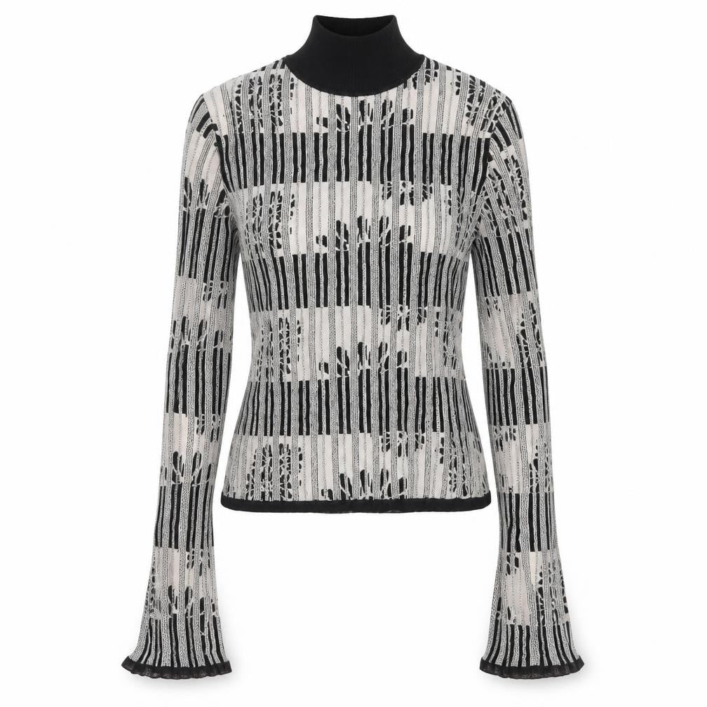 Front view of MAX&Co. Women's Black Roll Neck Knit jumper, size S