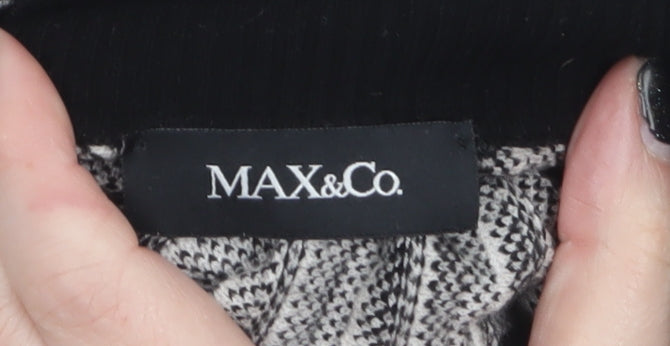 MAX&Co. Women's Black Roll Neck Knit Pullover Jumper Size S