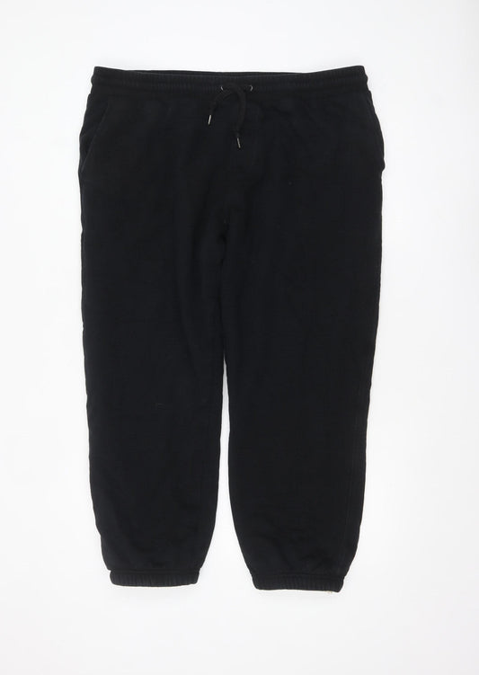 Marks and Spencer Women's Black XL Fleece Jogger Trousers