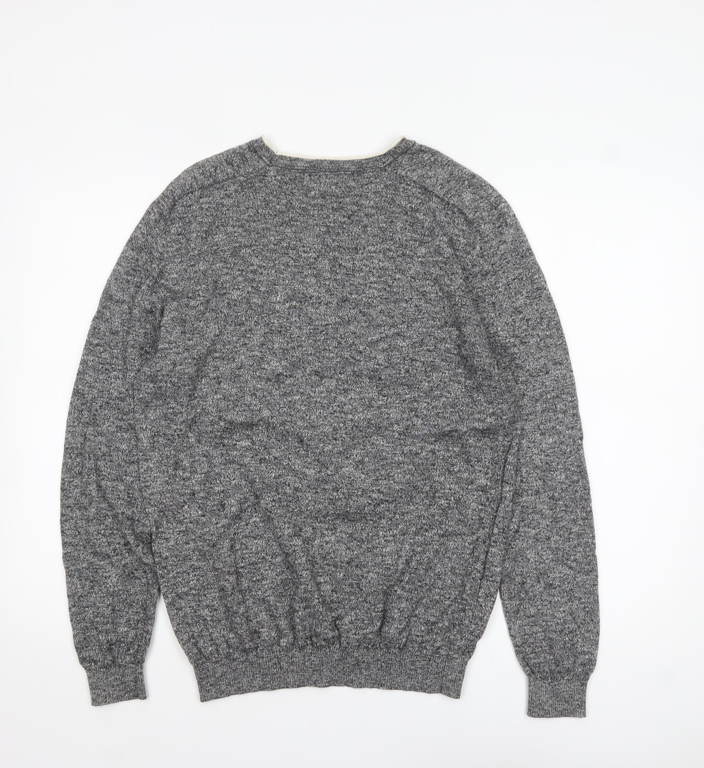 River Island Men's Grey Cotton Crew Neck Jumper M