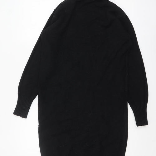 Blue Vanilla Women’s Black Knit Roll Neck Jumper Dress M/L
